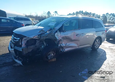 2014 Honda Odyssey Ex-L from USA, damaged, VIN 5FNRL5H6XEB020687